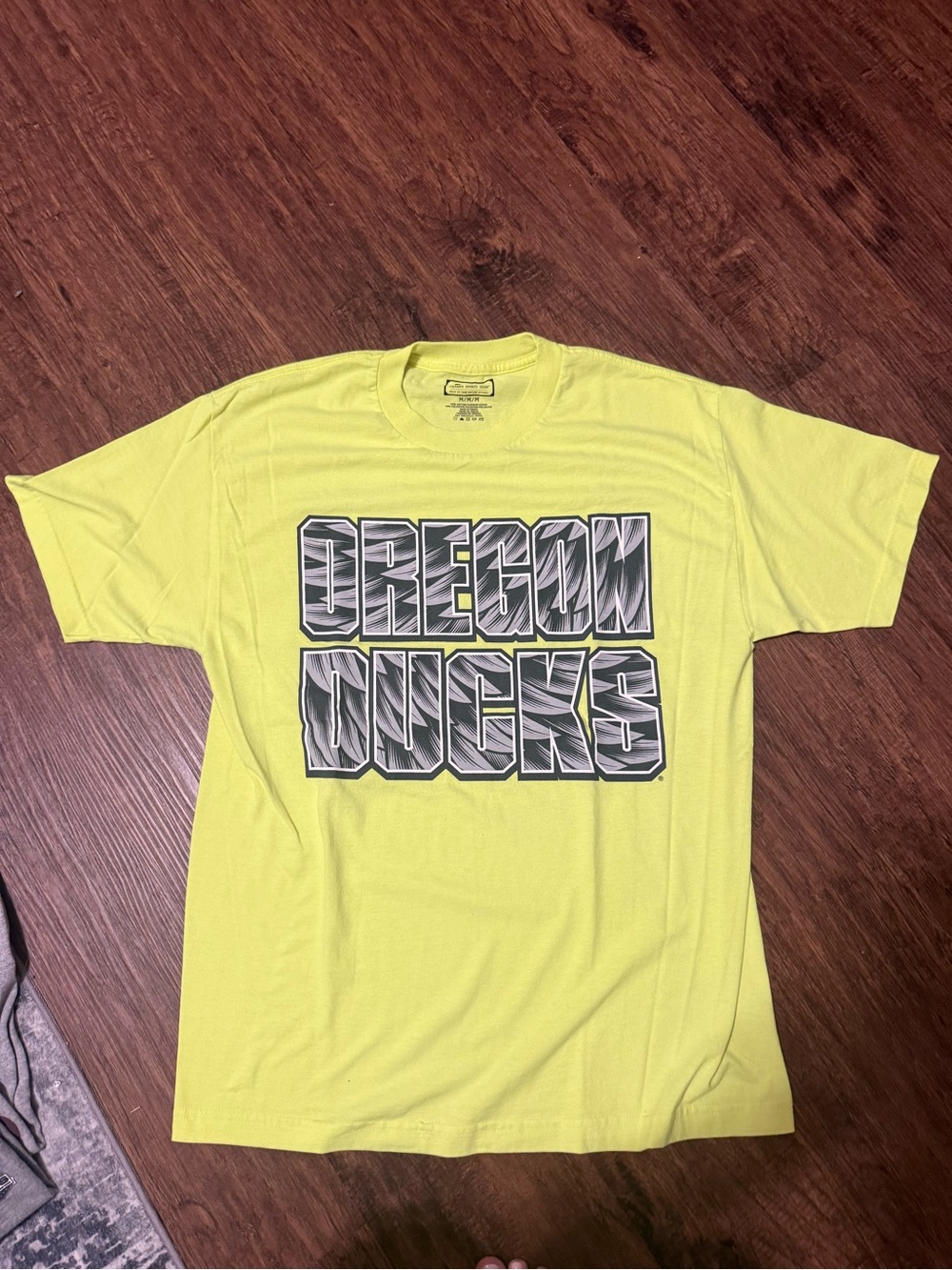 Oregon Ducks Neon Yellow Graphic Short Sleeve Tee